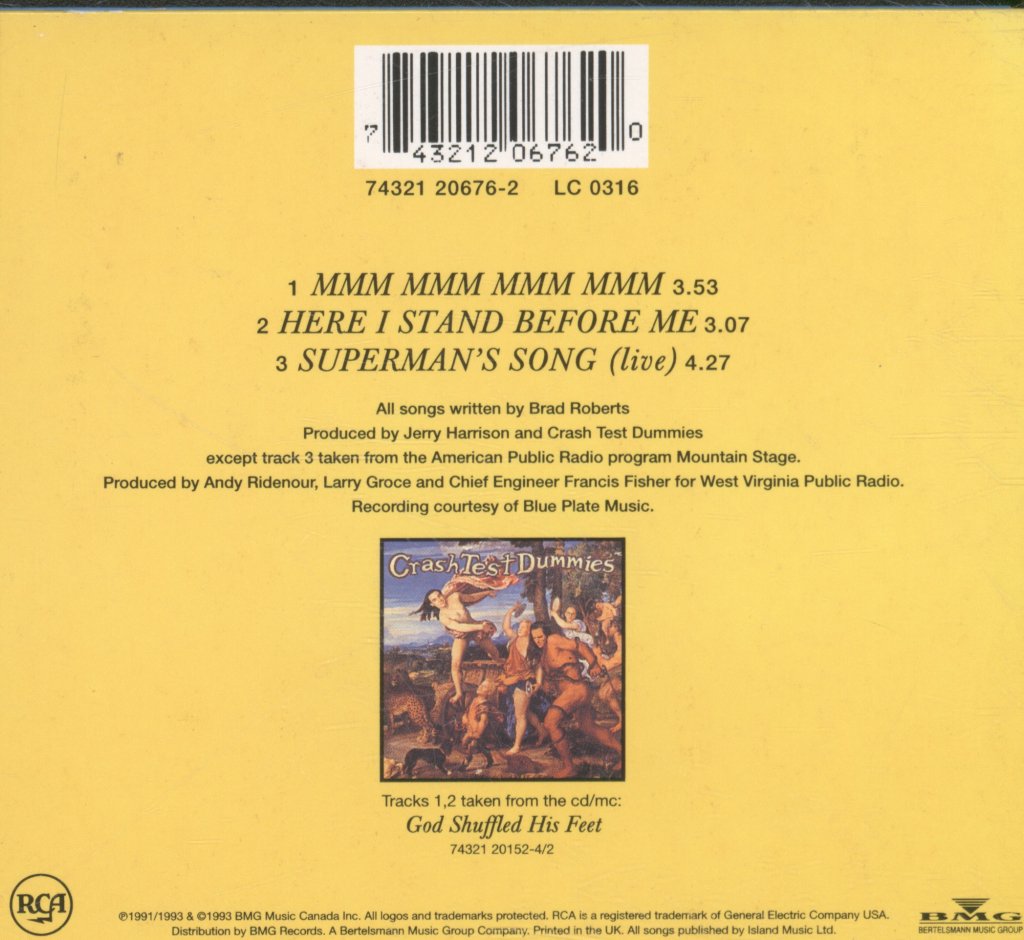 Crash Test Dummies - Mmm Mmm Mmm Mmm - Cd