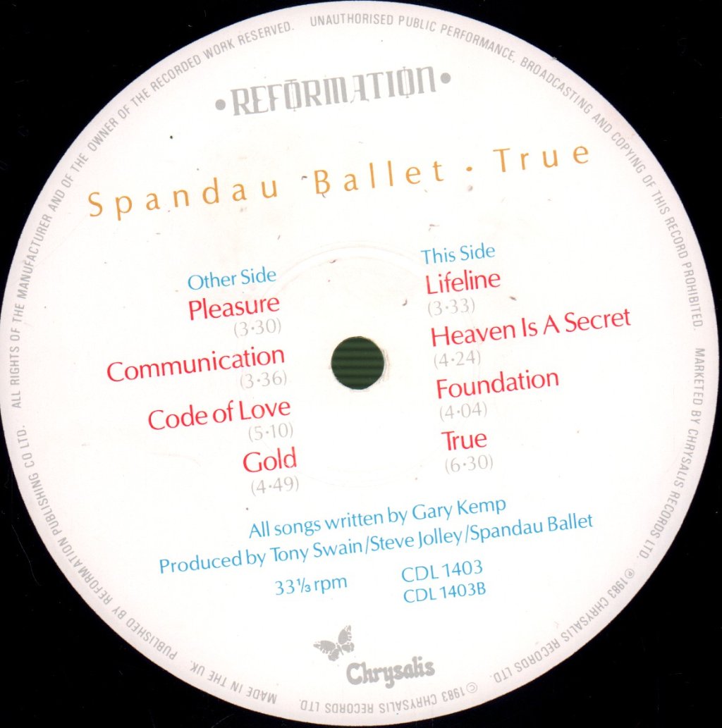 Spandau Ballet - True - Lp