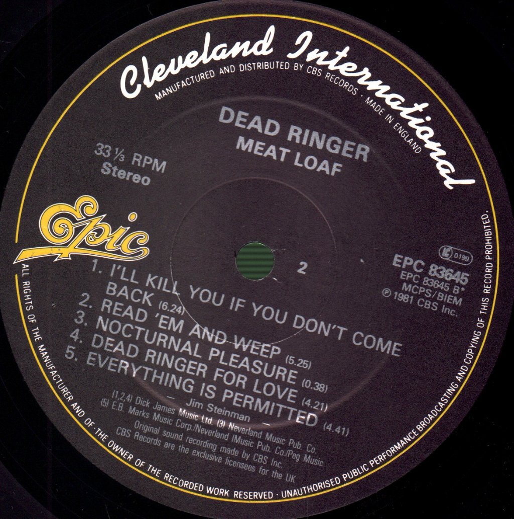 Meat Loaf - Dead Ringer - Lp