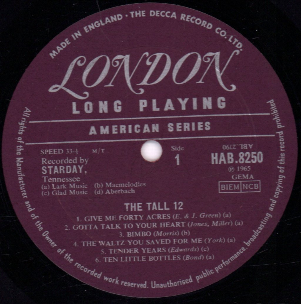 Various Artists - Tall 12 - Lp