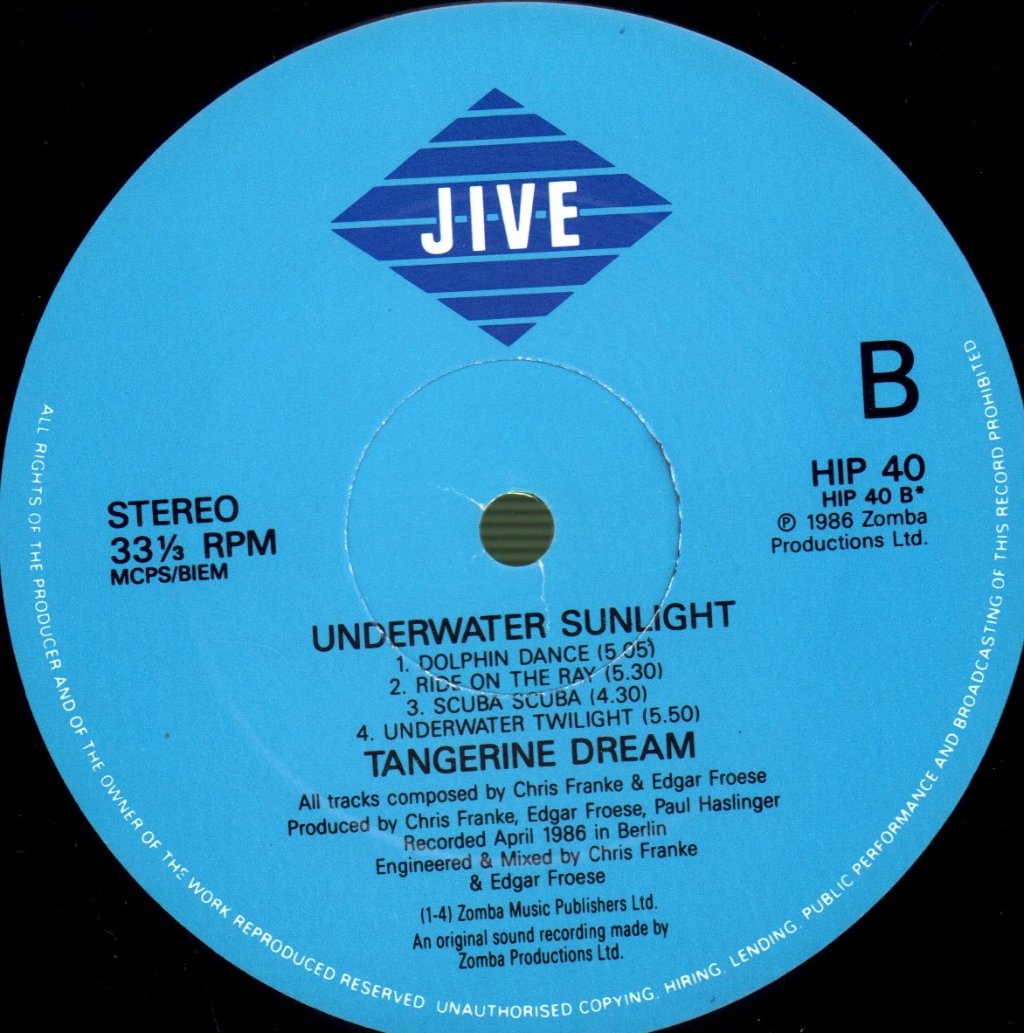 Tangerine Dream - Underwater Sunlight - Lp