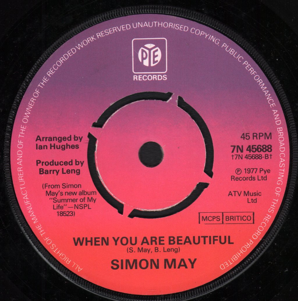 Simon May - We'll Gather Lilacs/All My Loving - 7 Inch