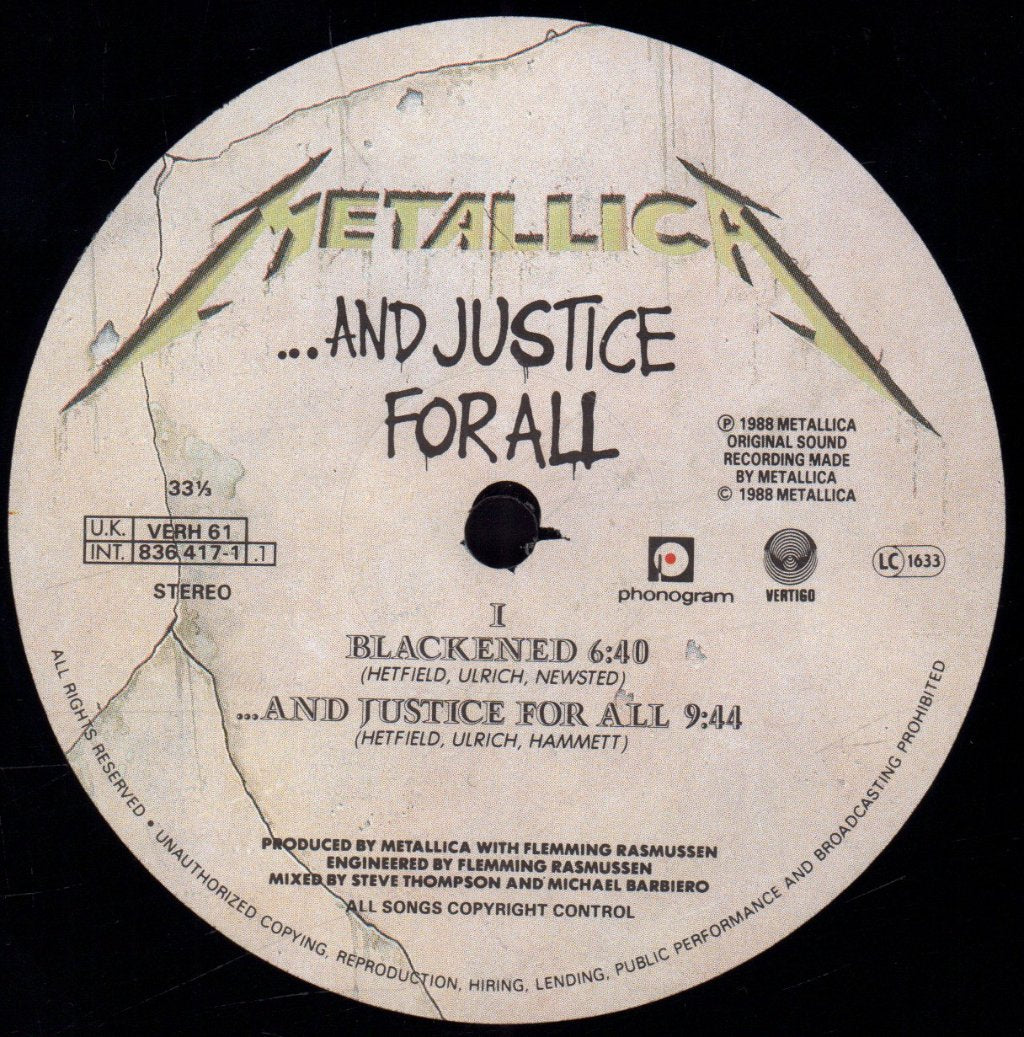 Metallica - And Justice For All - Double Lp