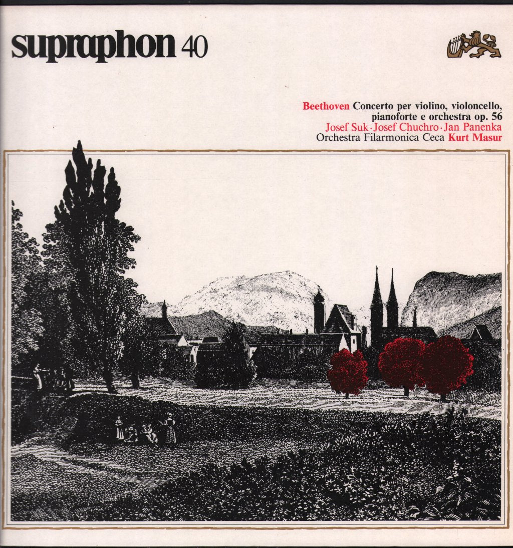 Josef Suk / Josef Chuchro / Jan Panenka / Orchestra Filarmonica / Kurt Masur - Beethoven - Concerto per Violino, Violoncello, Pianoforte e Orchestra op.56 - Lp