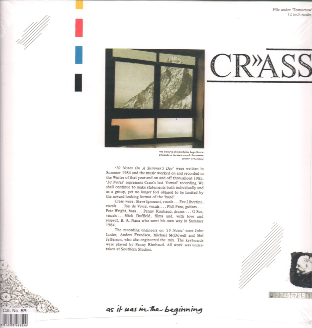 Crass - 10 Notes On A Summer's Day - 12 Inch