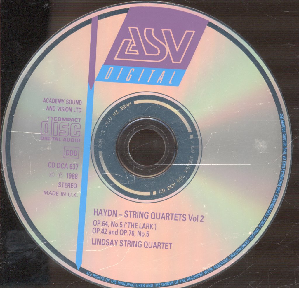 Lindsay String Quartet - Haydn String Quartets Volume 2 - Cd