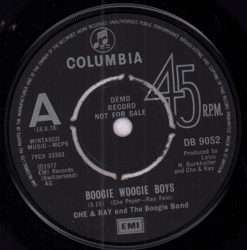 Che And Ray And The Boogie Band - Boogie Woogie Boys - 7 Inch