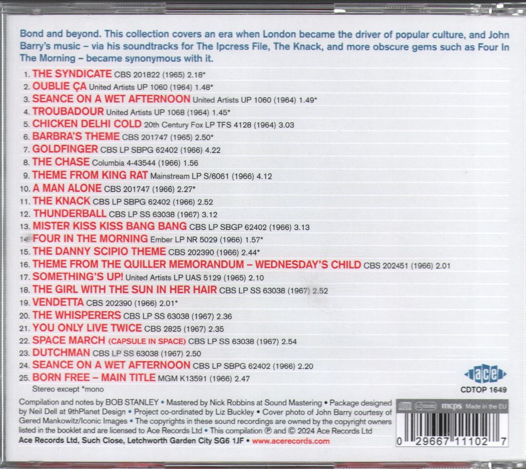 John Barry - Something's Up! Film, TV & Studio Work 1964-1967 - Cd