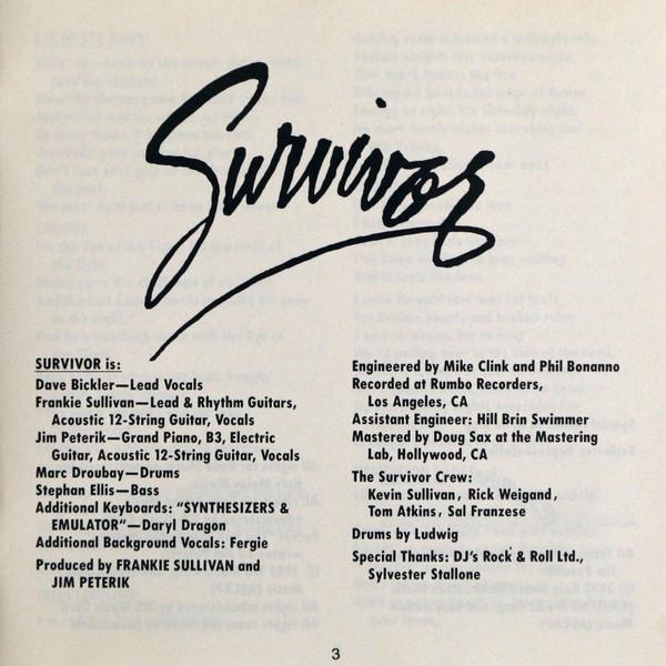 Survivor - Eye Of The Tiger - Cd