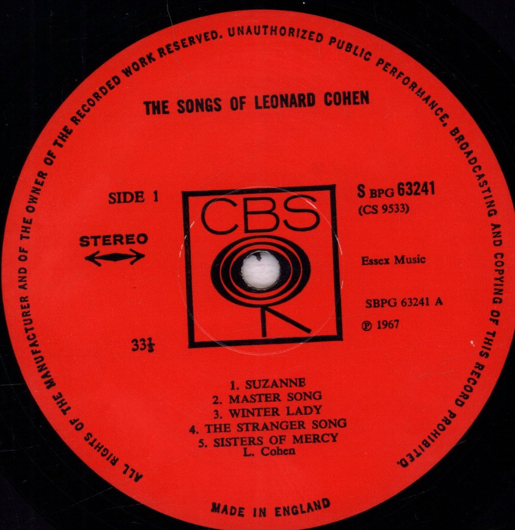 Leonard Cohen - Songs Of - Lp