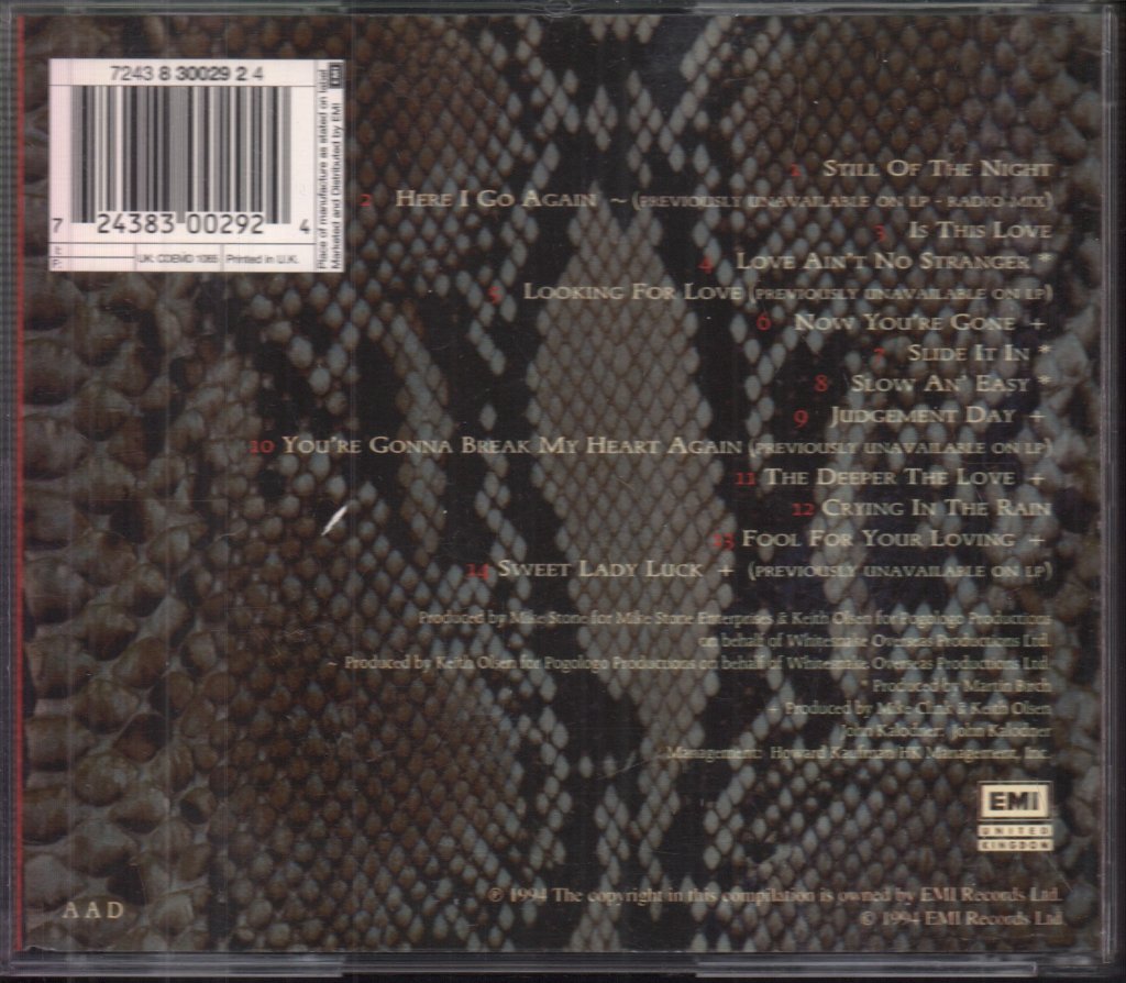 Whitesnake - Greatest Hits - Cd