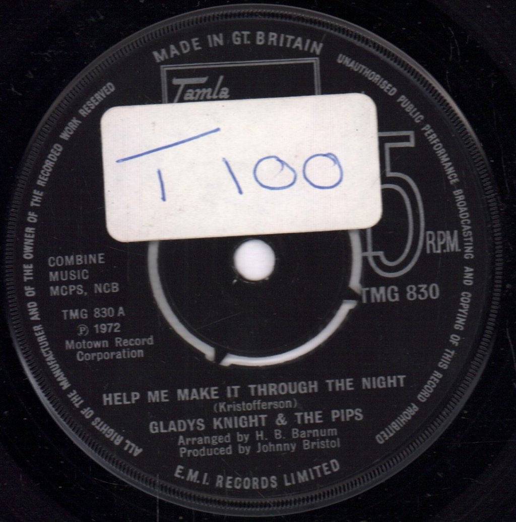 Gladys Knight And The Pips - Help Me Make It Through The Night - 7 Inch
