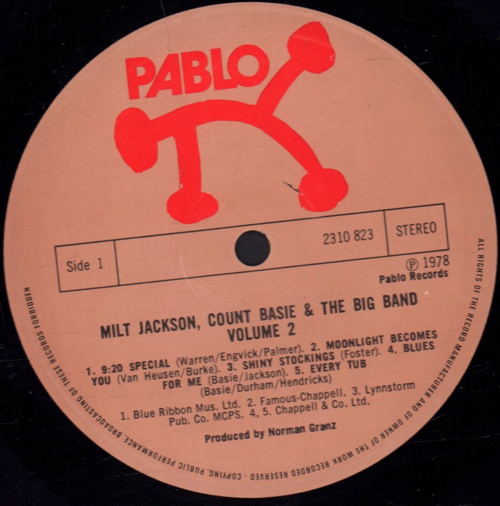 Milt Jackson Count Basie And The Big Band - Volume 2 - Lp