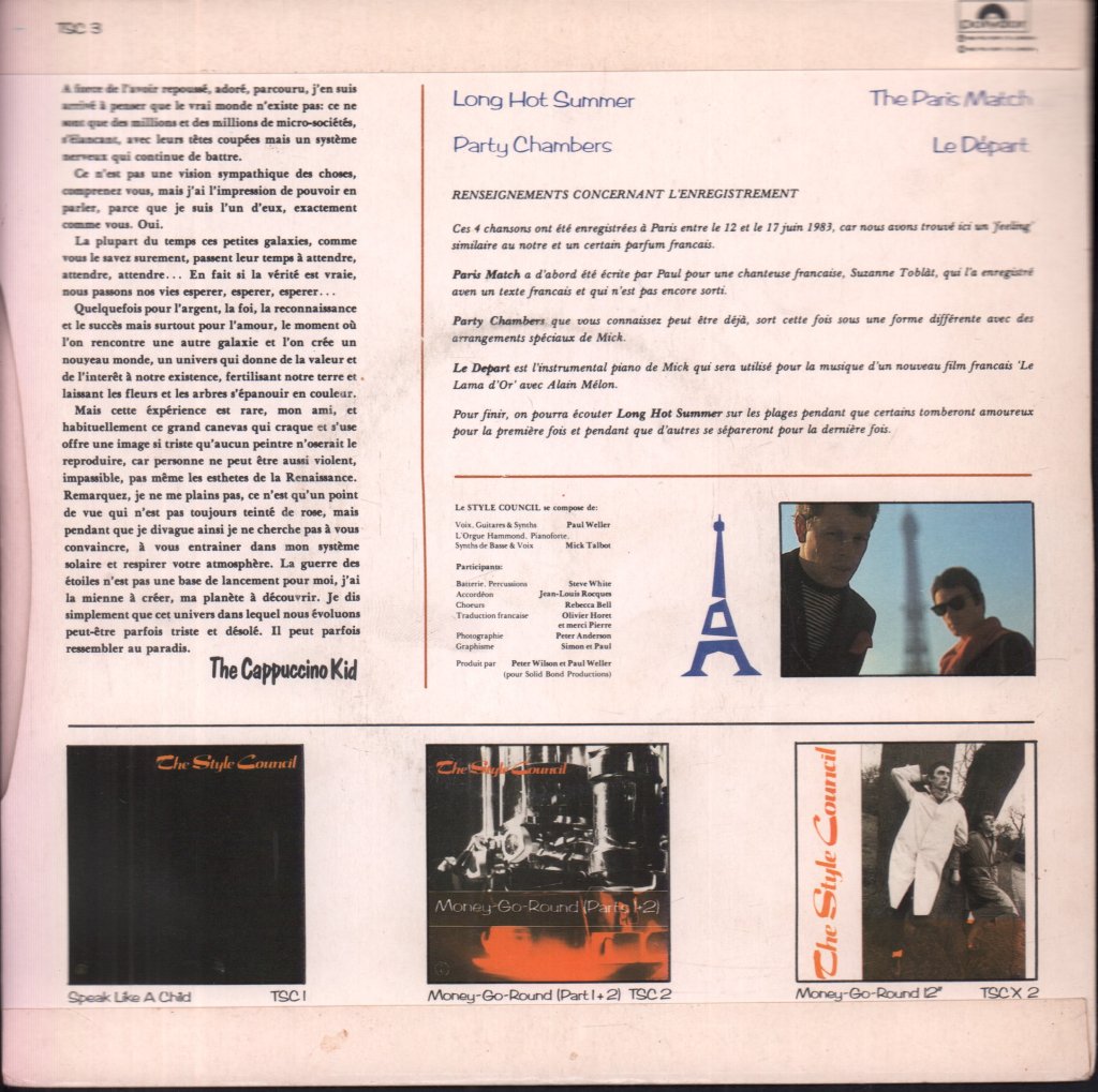 Style Council - A Paris - 7 Inch