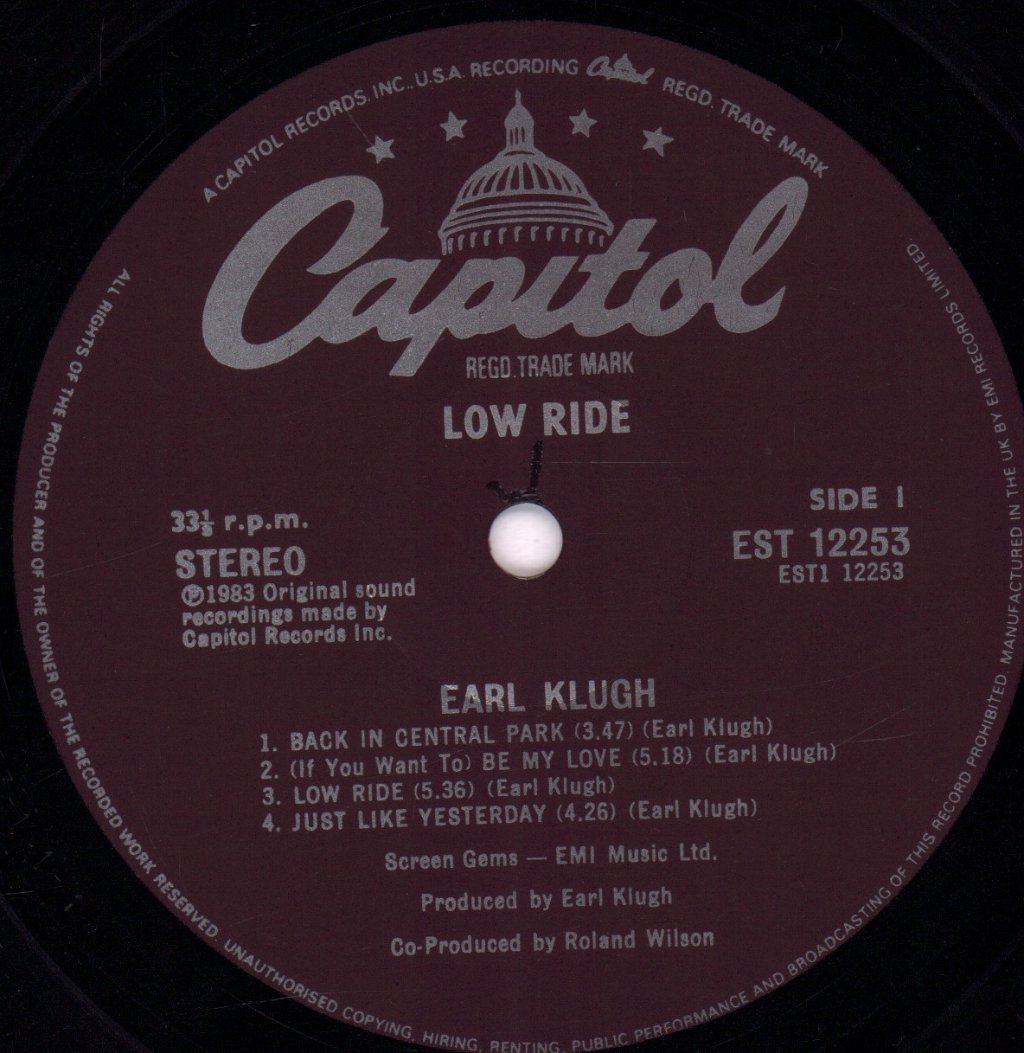 Earl Klugh - Low Ride - Lp