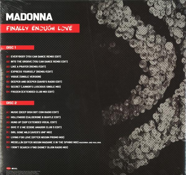 Madonna - Finally Enough Love - Double Lp