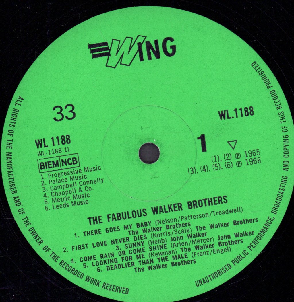 Walker Brothers - Fabulous - Lp