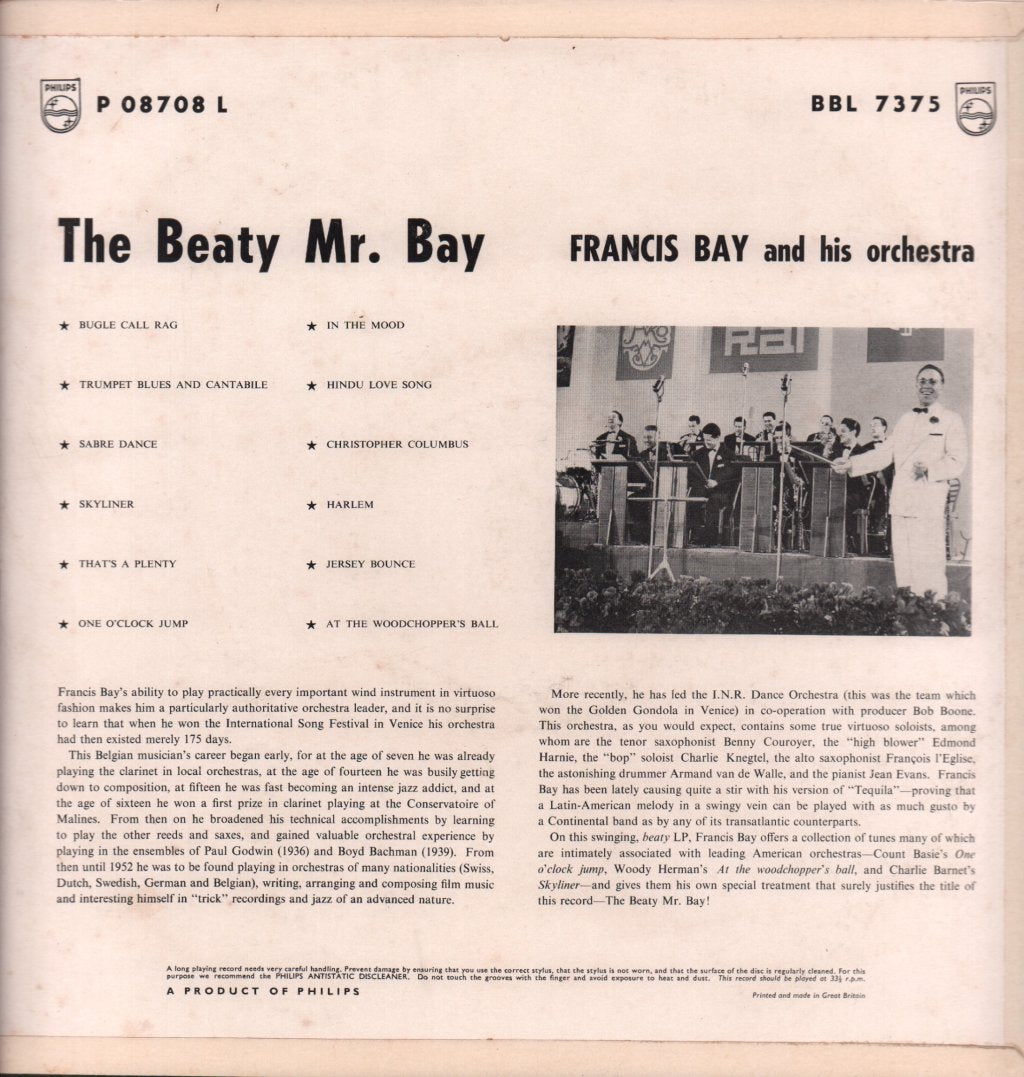 FRANCIS BAY AND HIS ORCHESTRA - Beaty Mr. Bay - Lp
