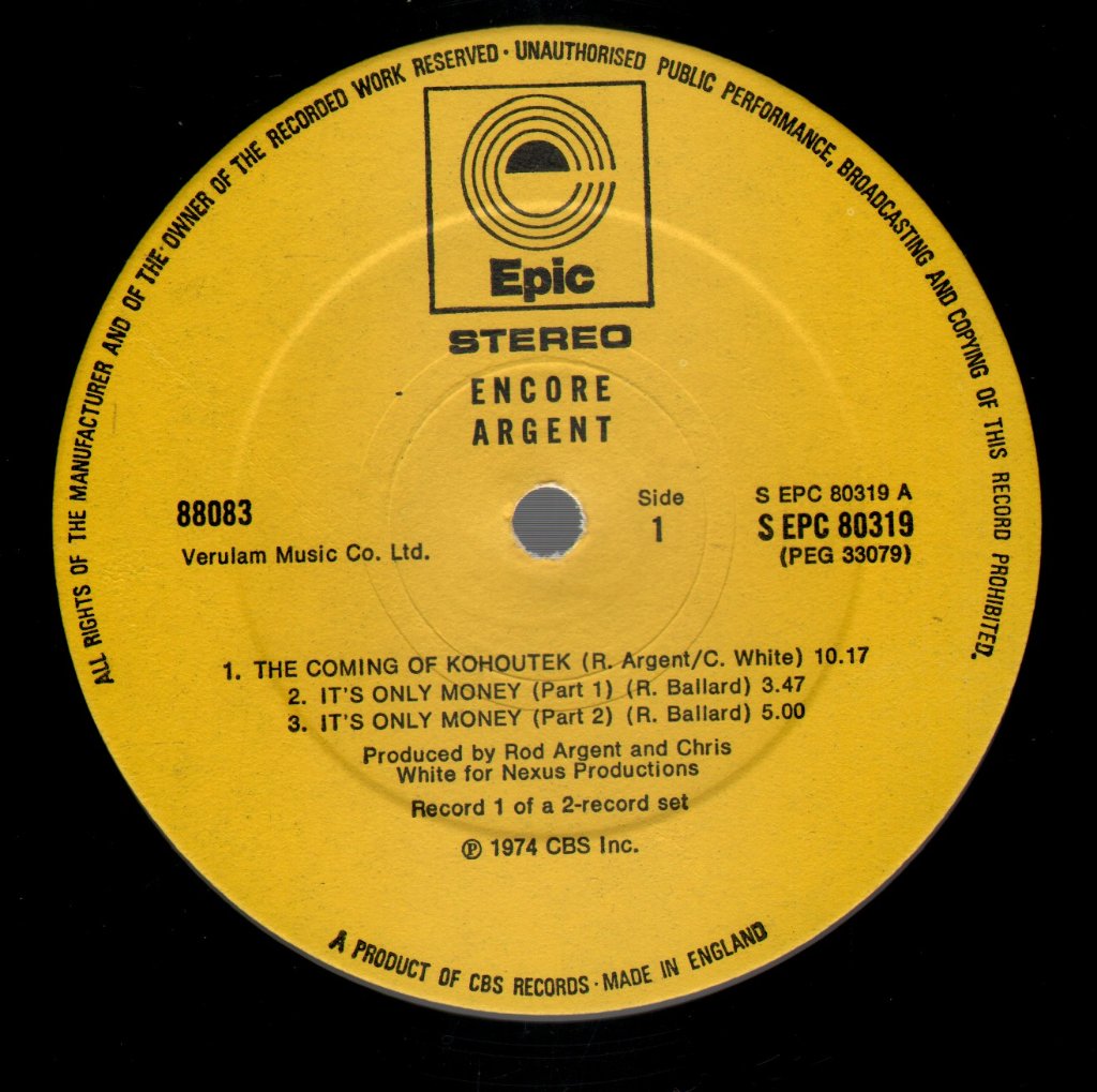 Argent - Encore - Double Lp