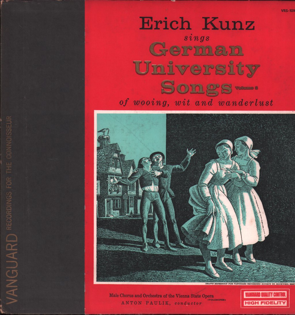 Erich Kunz - Erich Kunz Sings German University Songs Of Wooing, Wit And Wanderlust, Vol. 2 - Lp
