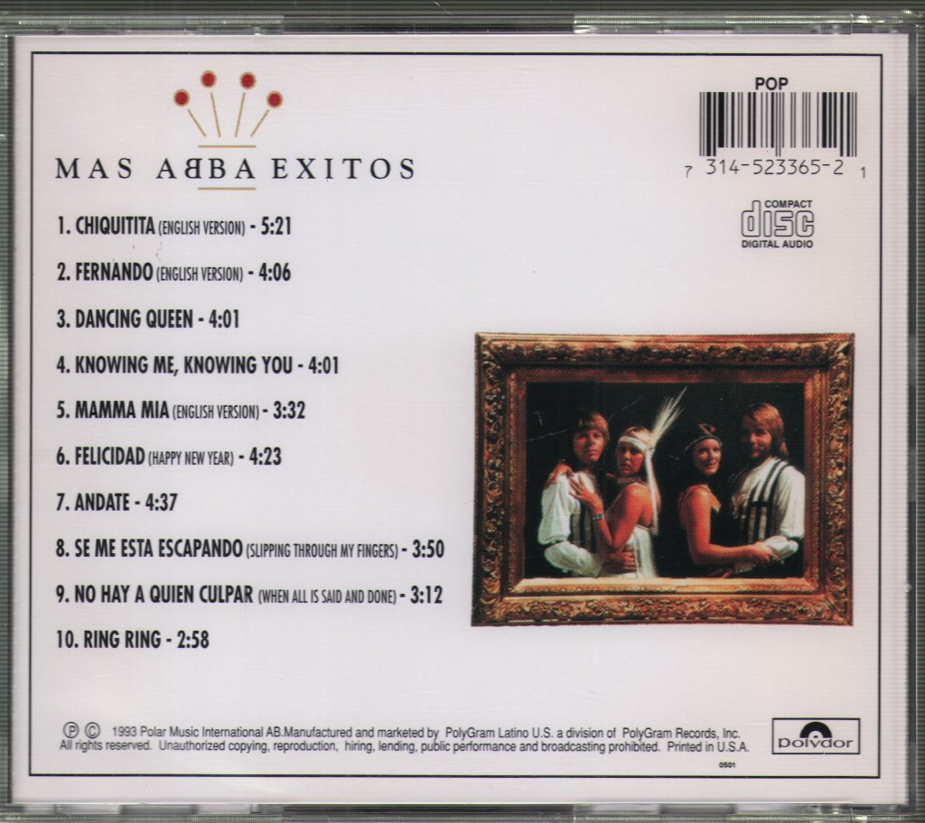 ABBA - Mas Oro (Mas ABBA Exitos) - Cd