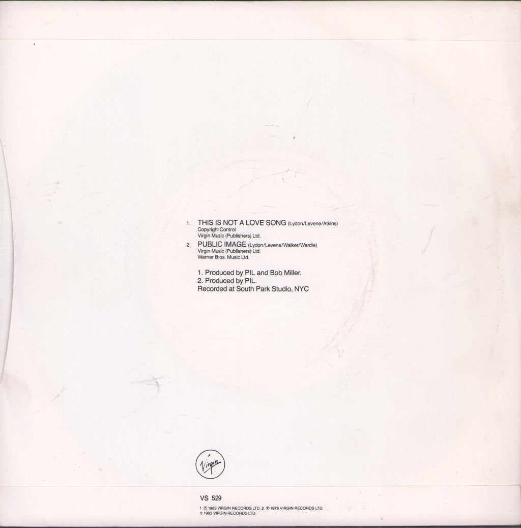 Public Image Ltd - This Is Not A Love Song - 7 Inch
