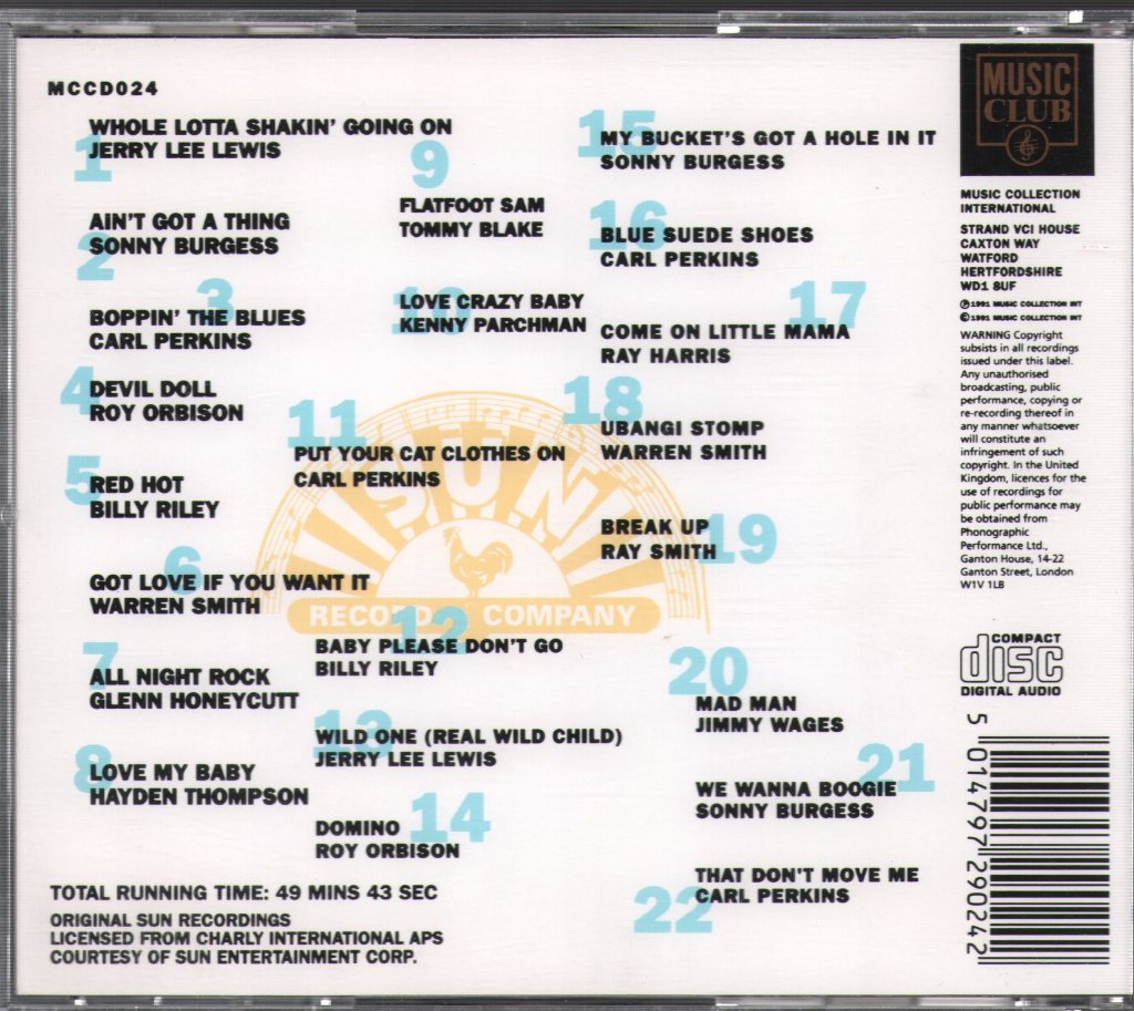 Various Artists - Very Best Of Sun Rock 'N' Roll - Cd