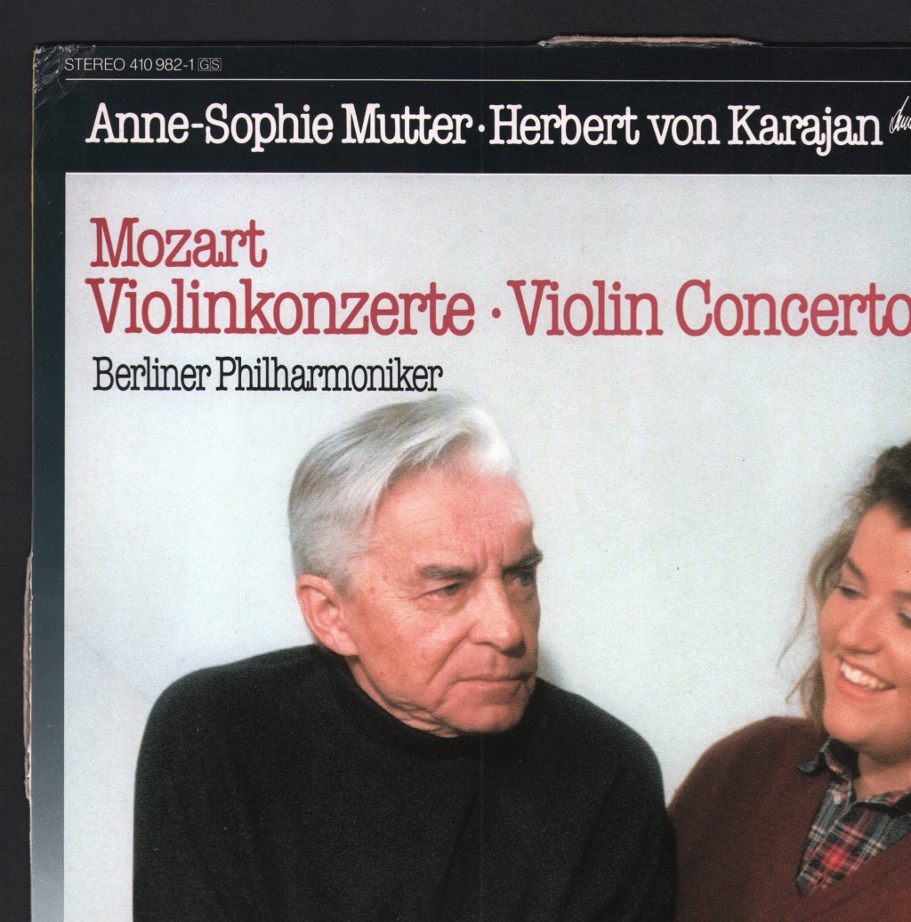 Anne-Sophie Mutter / Herbert Von Karajan / Berlin Philharmonic Orchestra - Mozart Violin Concertos Nos 3&5 - Lp