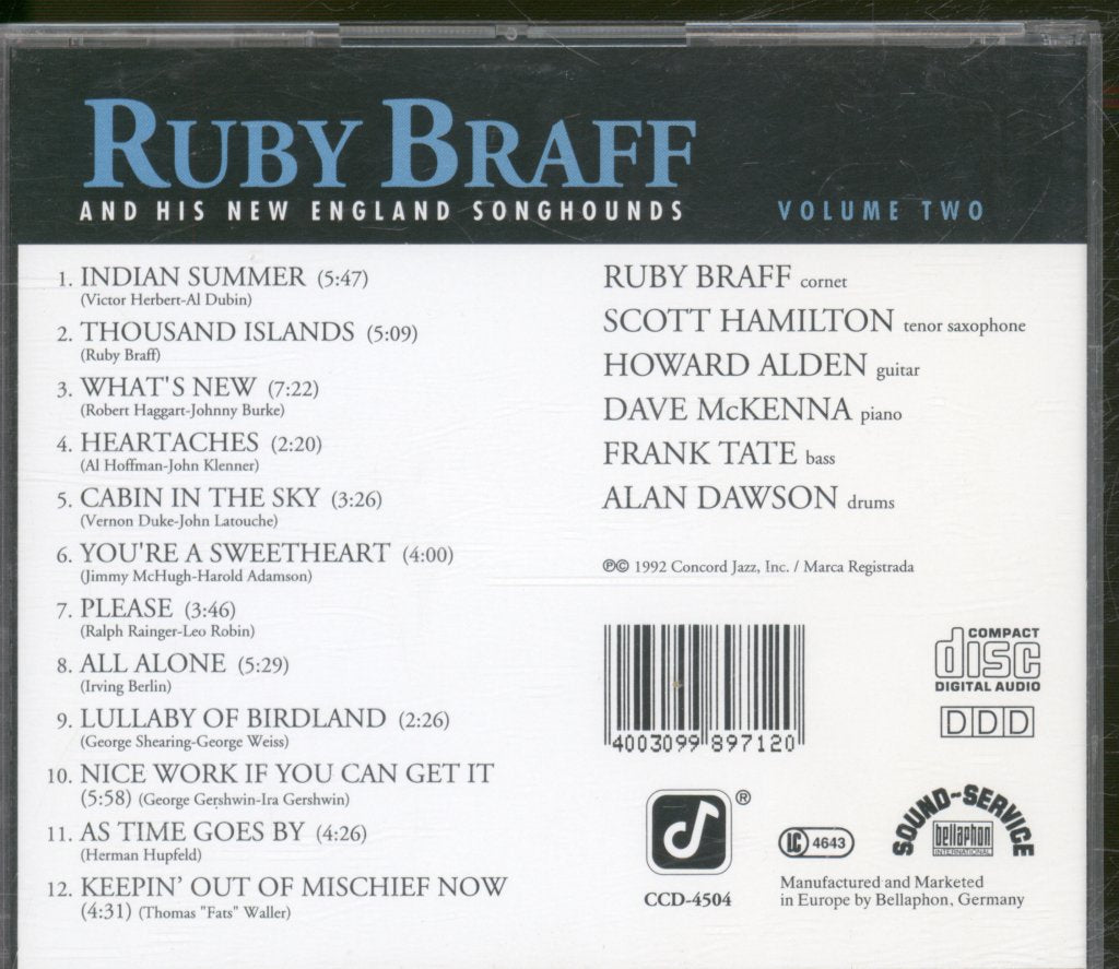 Ruby Braff & His New England Songhounds - Volume Two - Cd
