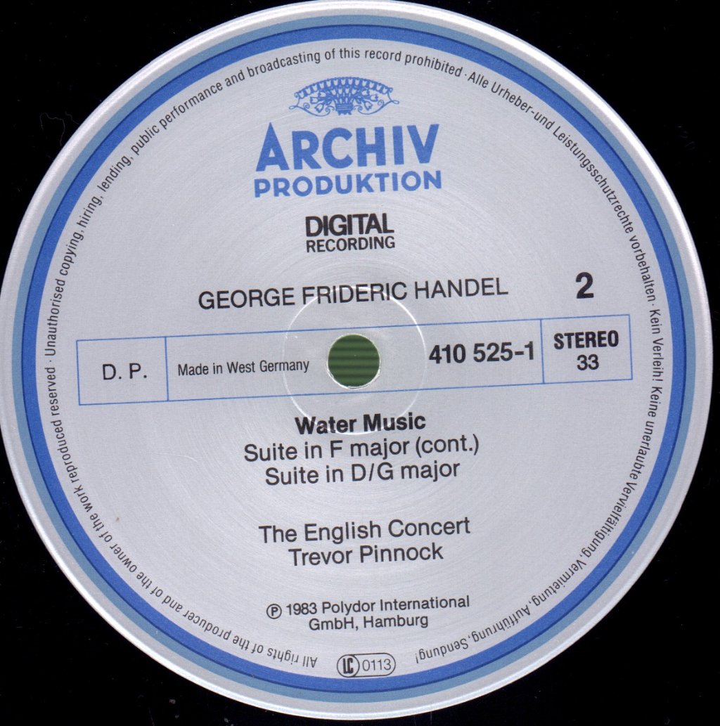 Handel - Water Music - Lp
