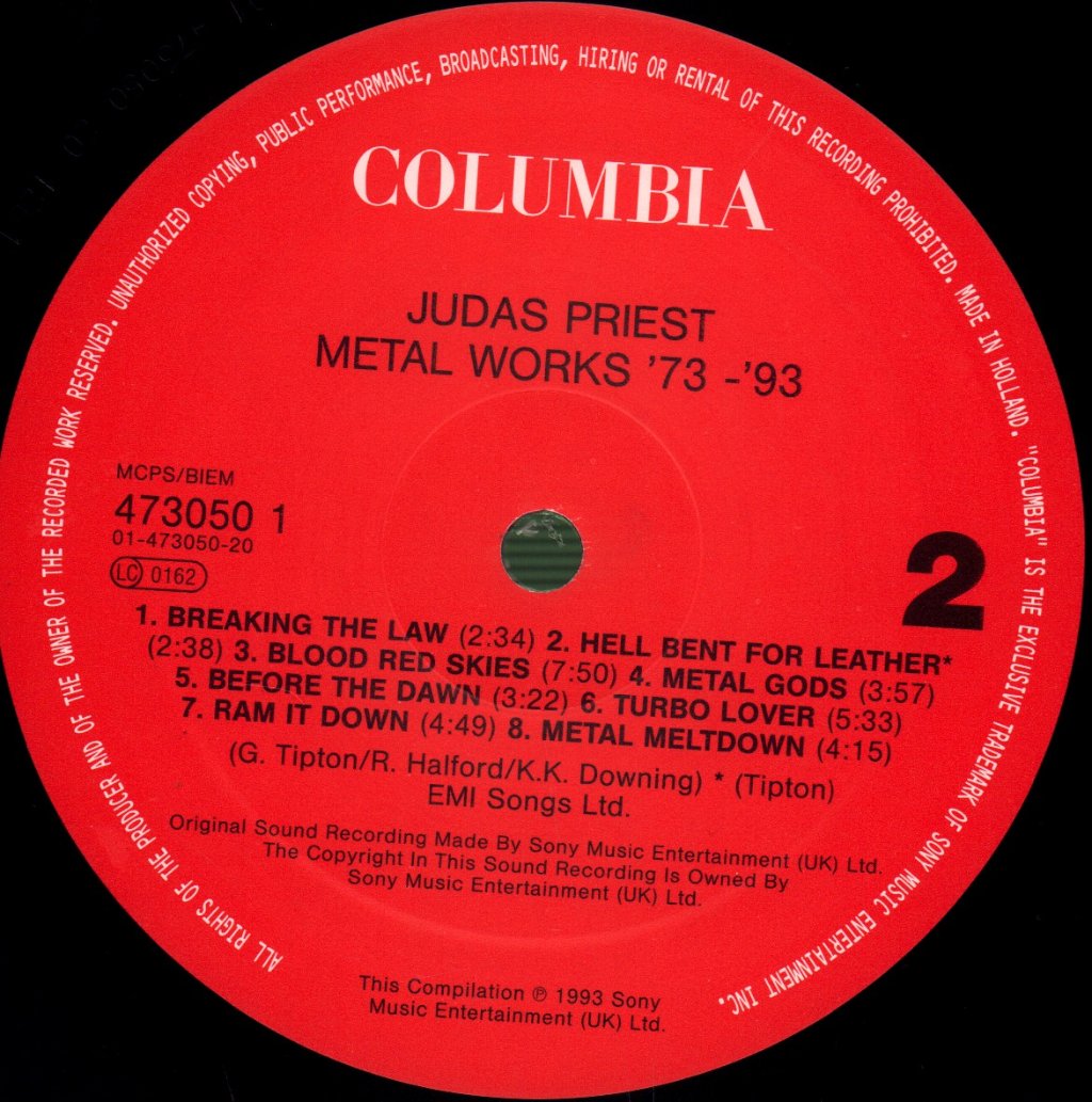 Judas Priest - Metal Works '73-'93 - Double Lp