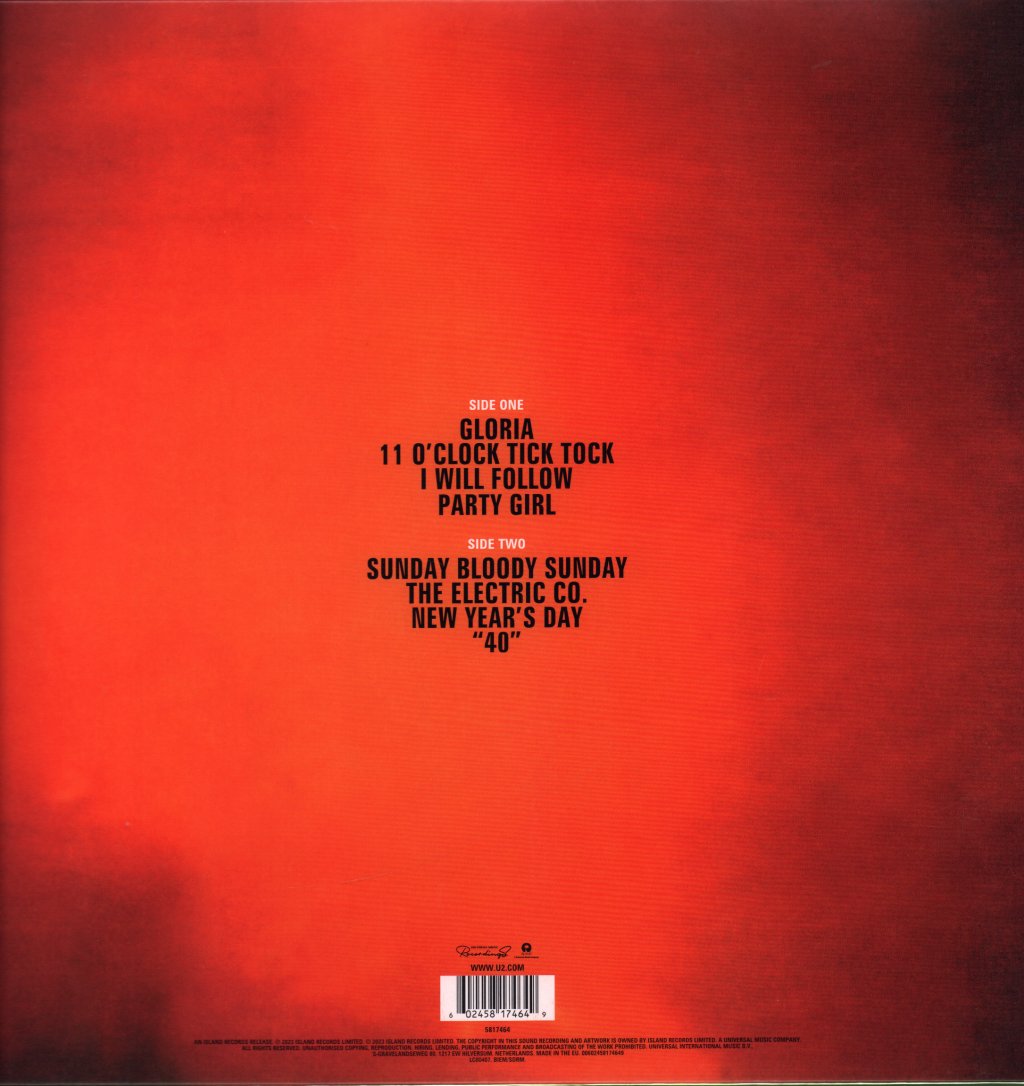U2 - Live Under A Blood Red Sky - Lp