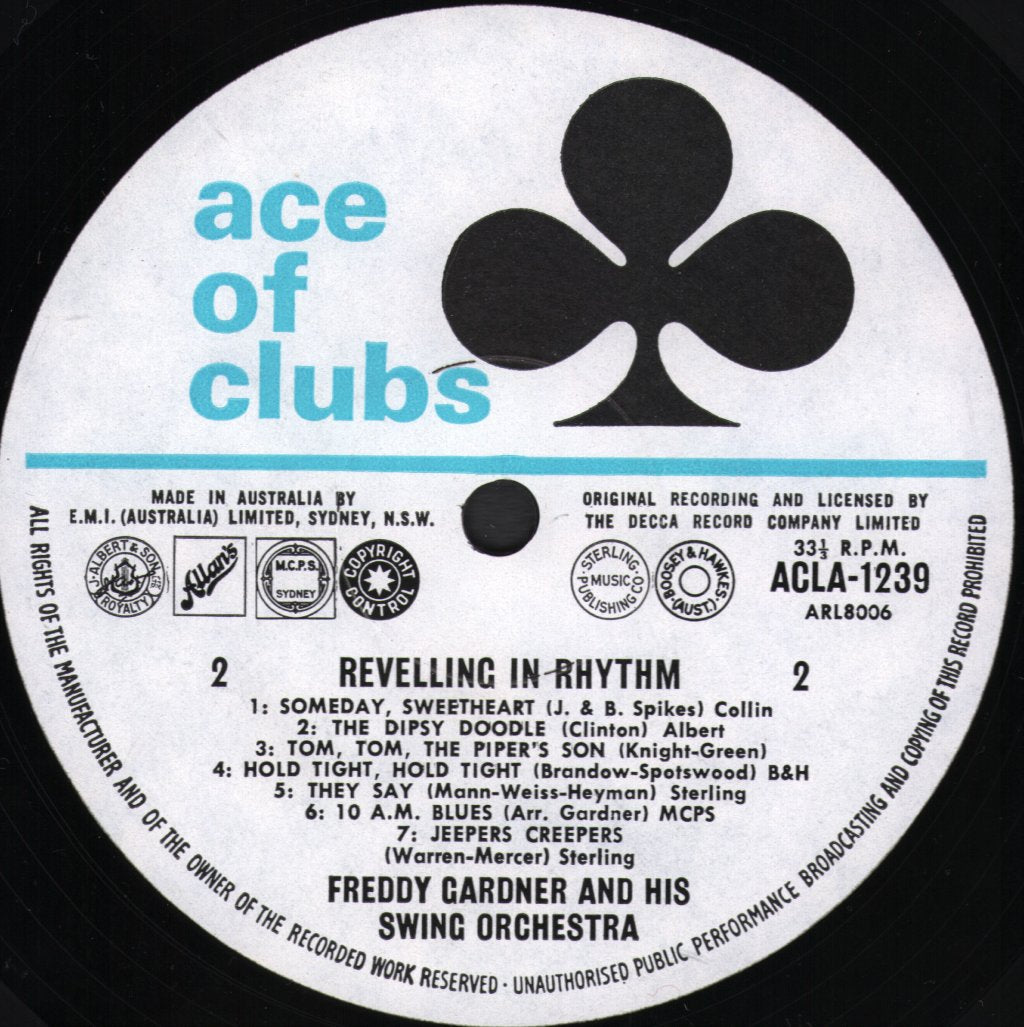 Freddy Gardner And His Swing Orchestra - Revelling In Rhythm - Lp