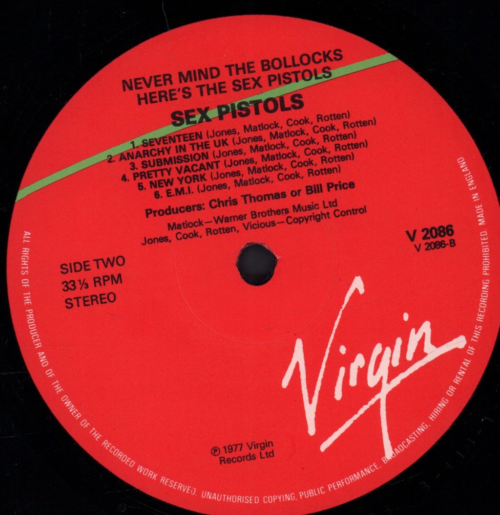 Sex Pistols - Never Mind The Bollocks - Lp
