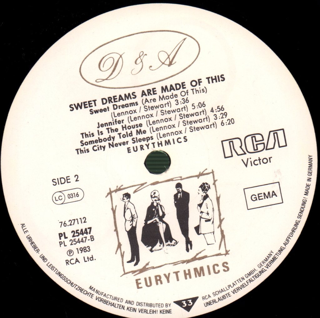 Eurythmics - Sweet Dreams (Are Made Of This) - Lp