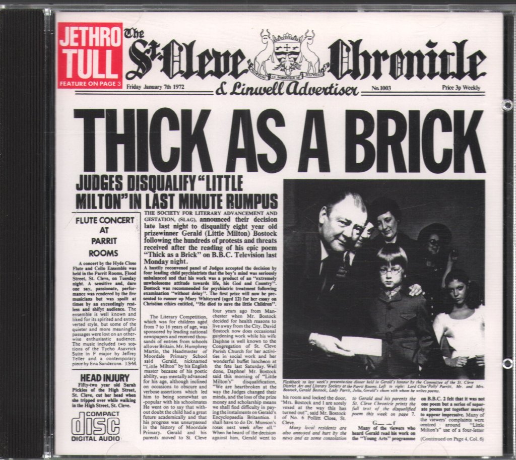 Jethro Tull - Thick As A Brick - Cd