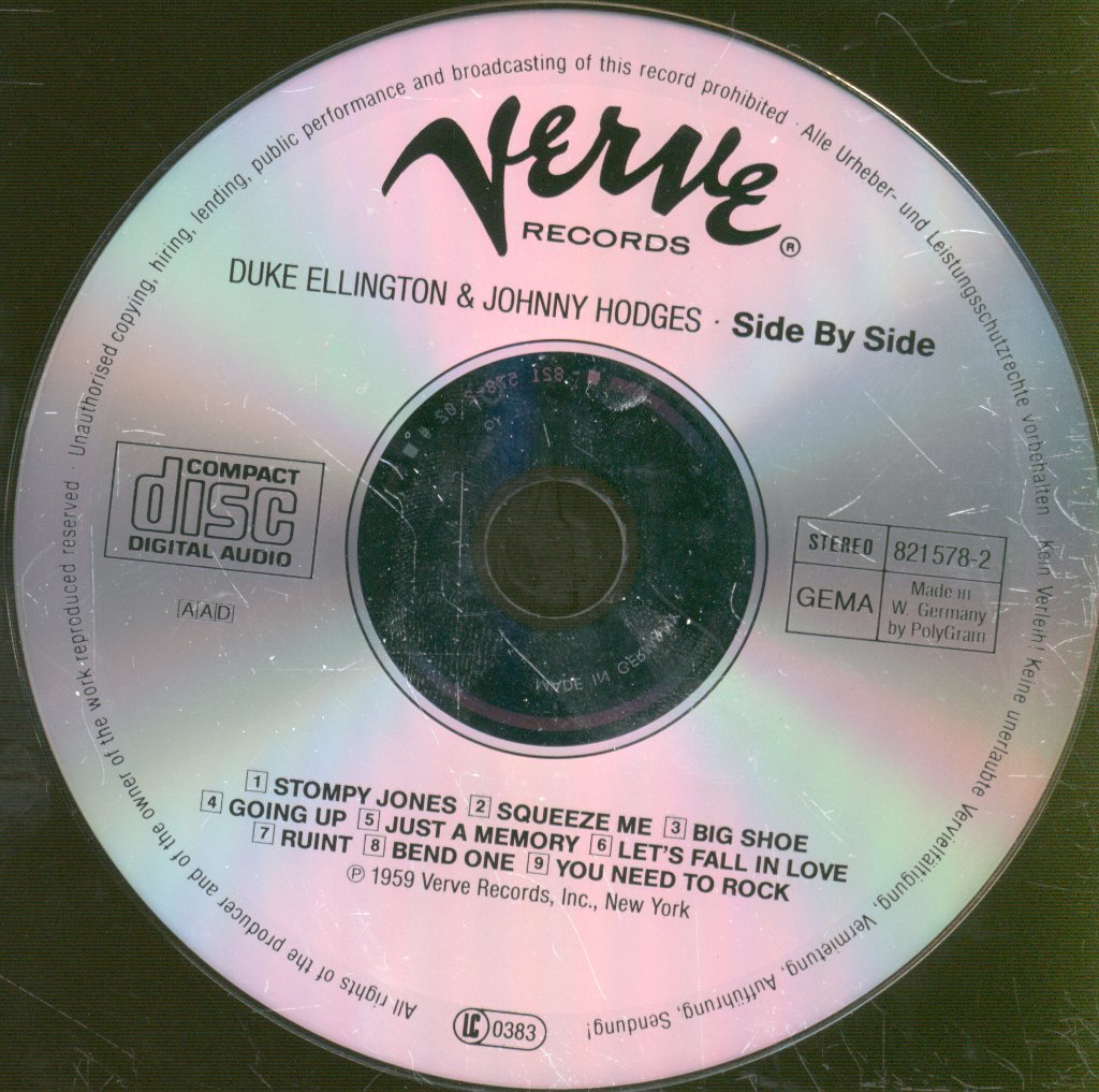 Duke Ellington And Johnny Hodges - Side By Side - Cd