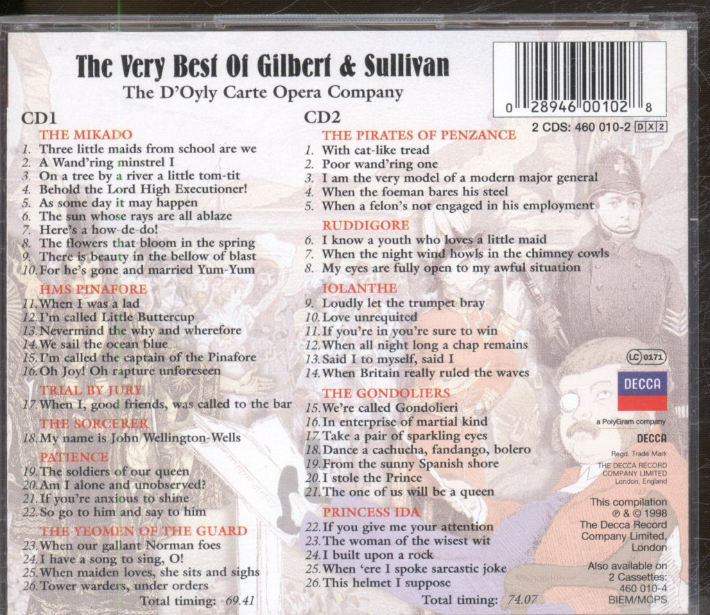 D'Oyly Carte Opera Company - Very Best Of Gilbert & Sullivan - Double Cd