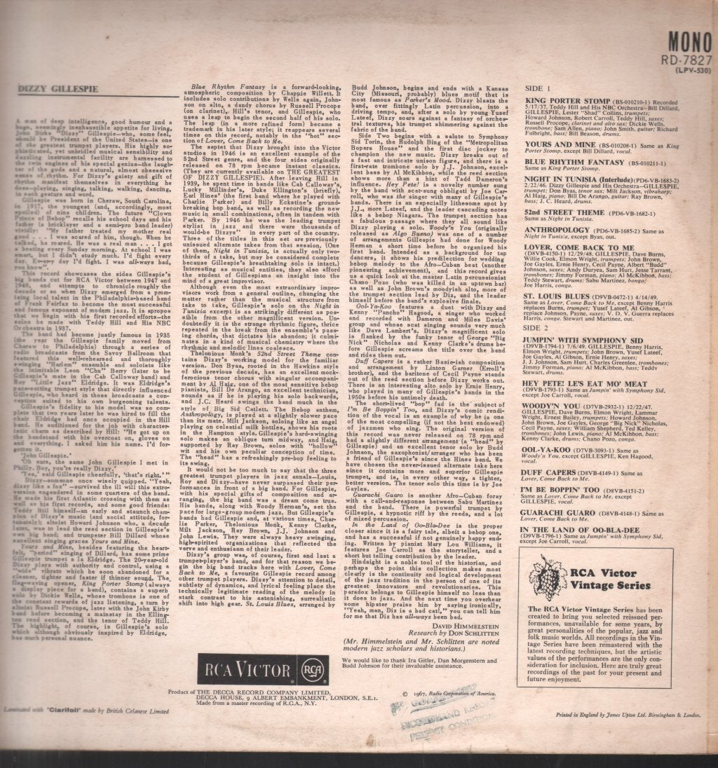 Dizzy Gillespie - Dizzy Gillespie - Lp