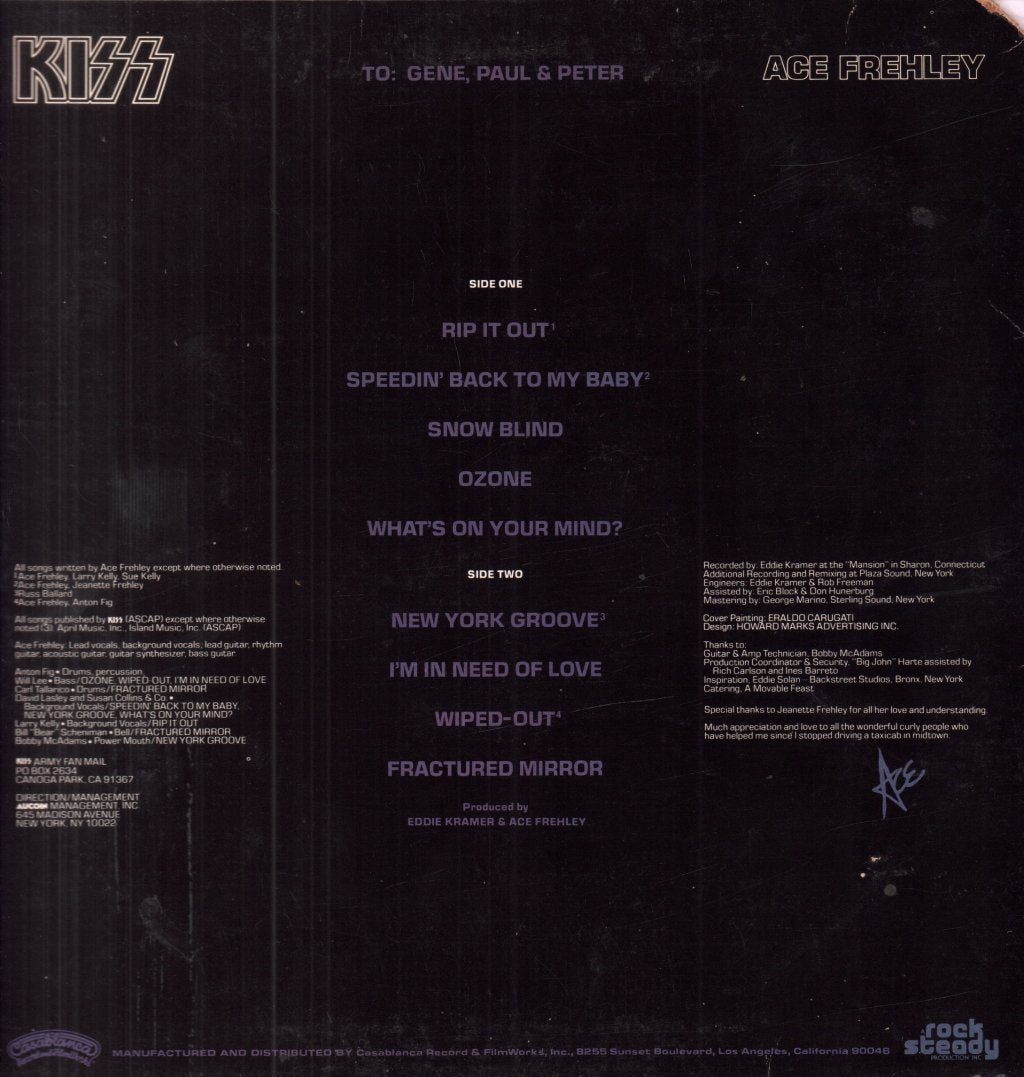 Ace Frehley - Solo Album - Lp