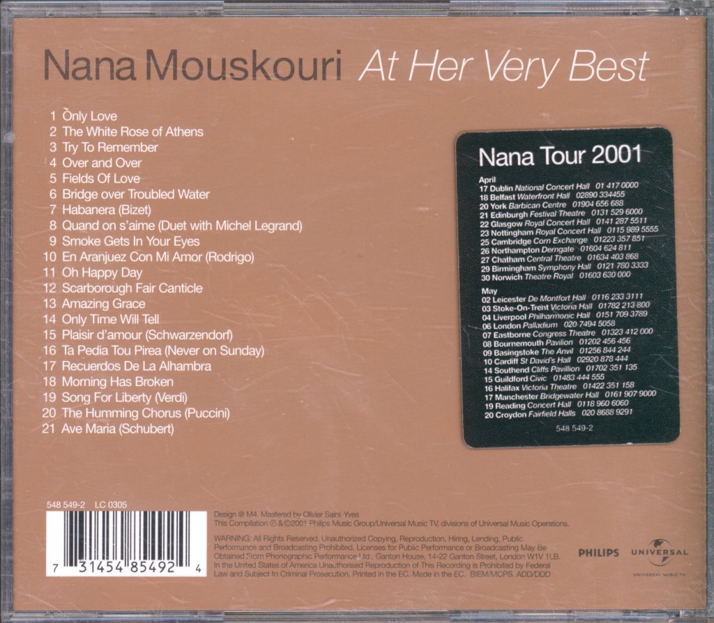 Nana Mouskouri - At Her Very Best - Cd
