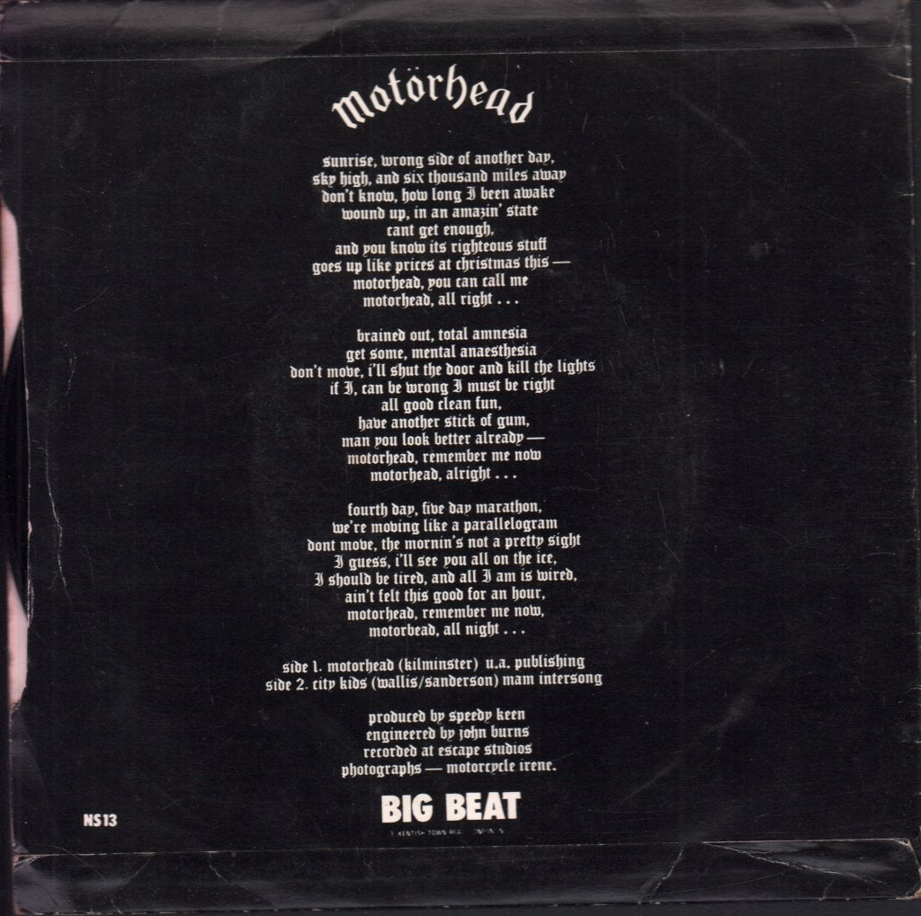 Motorhead - Motorhead - 7 Inch