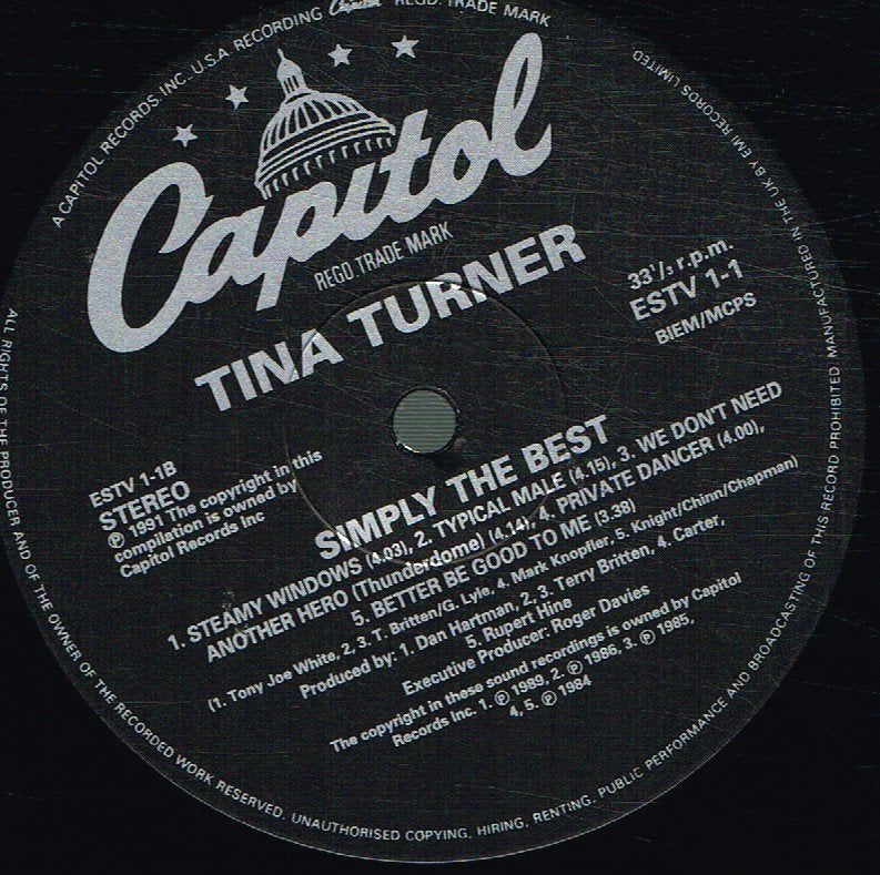 Tina Turner - Simply The Best - Double Lp