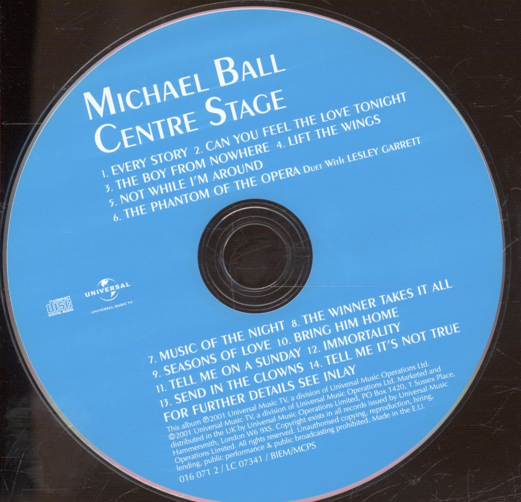 Michael Ball - Centre Stage - Cd