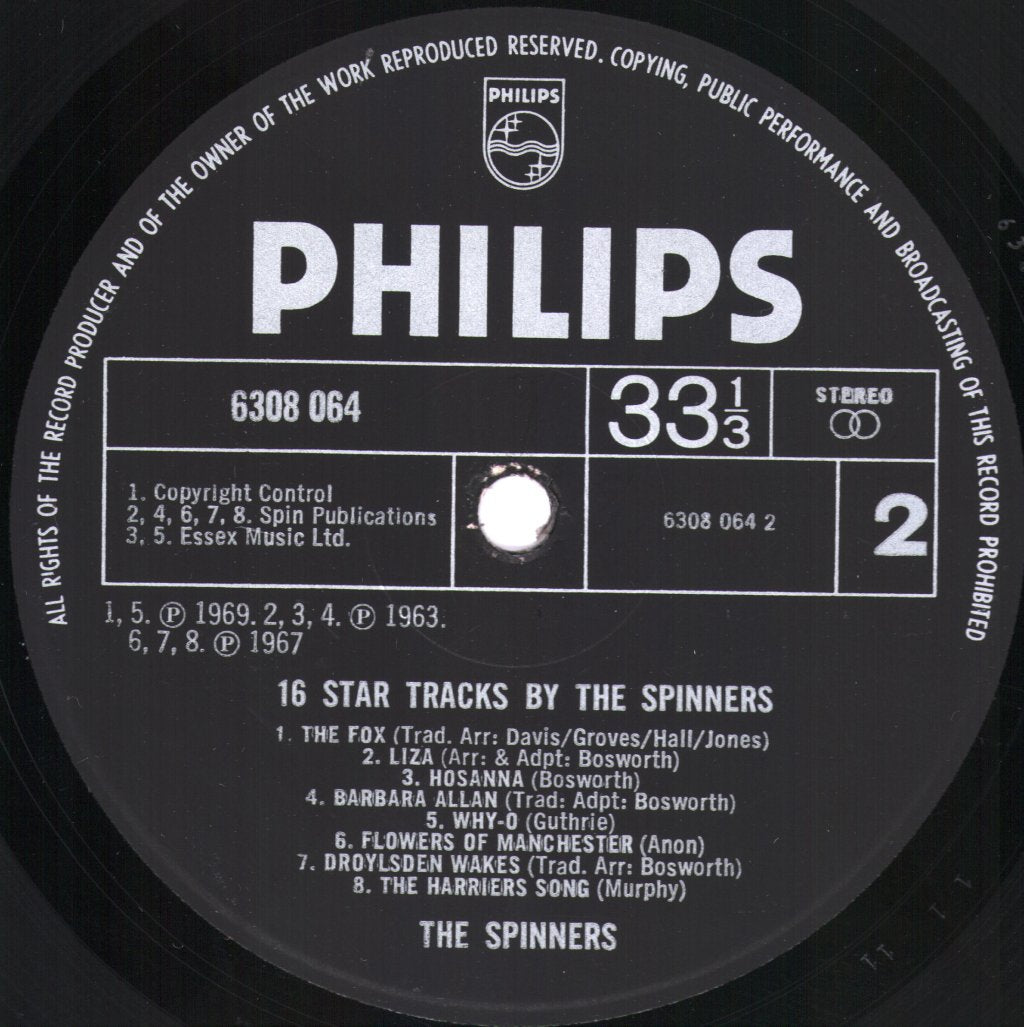 Spinners (Folk Group) - 16 Startracks - Lp