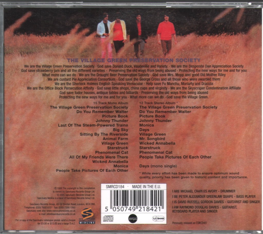 Kinks - Kinks Are The Village Green Preservation Society - Cd