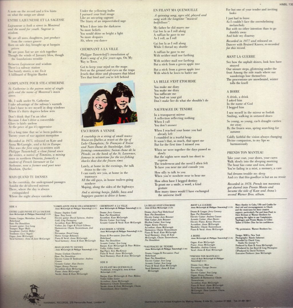 Kate And Anna McGarrigle - French Record - Lp