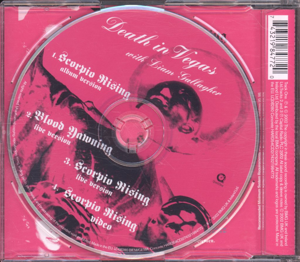 Death In Vegas Featuring Liam Gallagher - Scorpio Rising - Cd