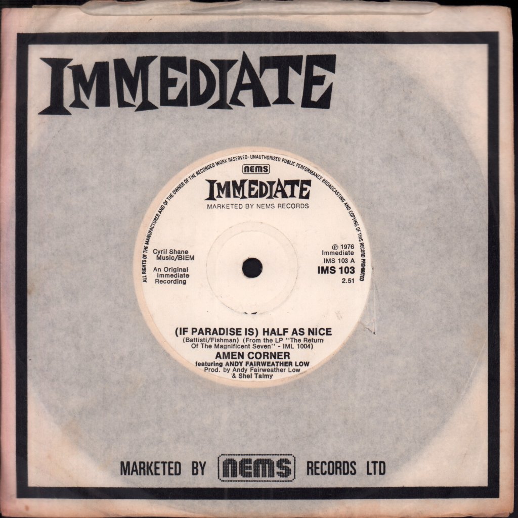 Amen Corner - Half As Nice - 7 Inch