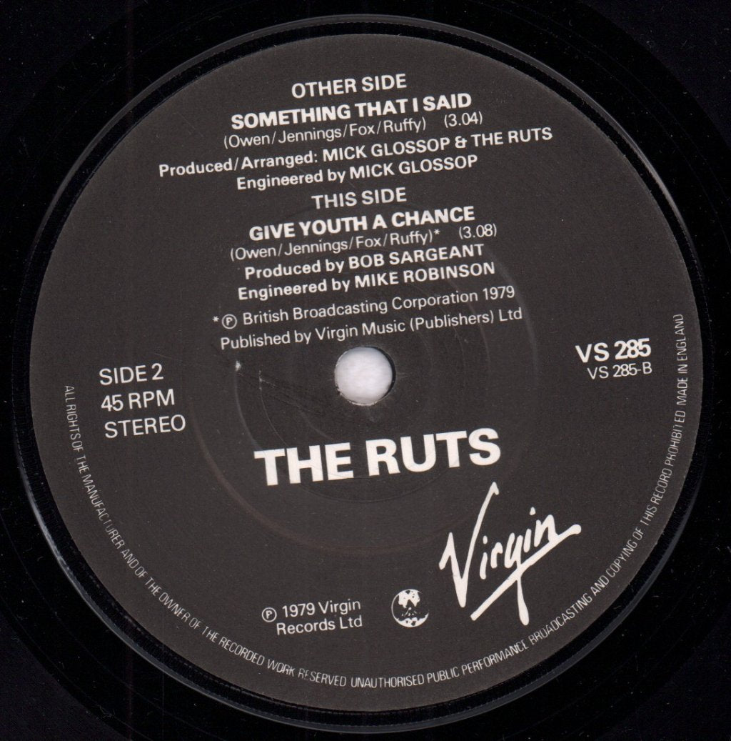 Ruts - Something That I Said - 7 Inch